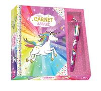 Mon carnet secret licorne - coffret avec stylo 4 couleurs