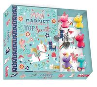 Mon carnet top secret licornes - coffret avec mini gommes