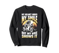 Mon Casque Cache Mon Sourire mais Mon vélo Le Montre Sweatshirt