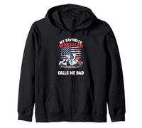 Mon catcheur préféré m'appelle papa Design patriotique, père Sweat à Capuche