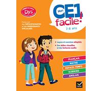 Mon CE1 facile ! adapté aux enfants DYS ou en difficulté d'apprentissage: toutes les matières