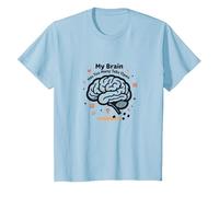 Mon Cerveau a trop d'onglets Ouverts T-Shirt, Enfant, Bleu Céleste, 4 Ans