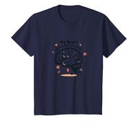 Mon Cerveau a trop d'onglets Ouverts T-Shirt, Enfant, Bleu Marine, 4 Ans