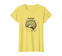 Mon Cerveau a trop d'onglets Ouverts T-Shirt, Femme, Citron, XL