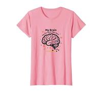 Mon Cerveau a trop d'onglets Ouverts T-Shirt, Femme, Rose, XS