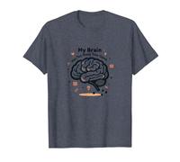 Mon Cerveau a trop d'onglets Ouverts T-Shirt, Homme, Bleu Chiné, M