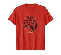 Mon Cerveau a trop d'onglets Ouverts T-Shirt, Homme, Rouge, 3XL