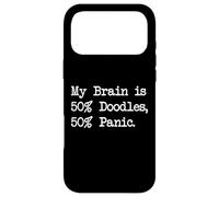 Mon Cerveau, C'est 50% Doodles, 50% Panic Funny Doodle Apparel Coque pour iPhone 17 Pro Max