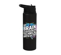Mon cerveau éprouve des difficultés techniques Stainless Steel Insulated Water Bottle