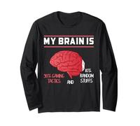 Mon Cerveau est 90% des Tactiques de Jeu Humoristiques Manche Longue