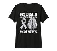 Mon Cerveau Rencontre des difficultés Techniques C'est drôle T-Shirt Haut de Gamme