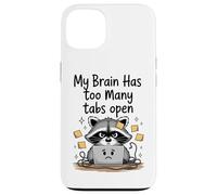 Mon Cerveau, Un Mignon Raton Laveur, a trop d'onglets Ouverts en pensant trop Coque pour iPhone 13