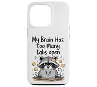 Mon Cerveau, Un Mignon Raton Laveur, a trop d'onglets Ouverts en pensant trop Coque pour iPhone 13 Pro
