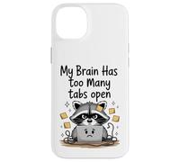 Mon Cerveau, Un Mignon Raton Laveur, a trop d'onglets Ouverts en pensant trop Coque pour iPhone 14 Plus