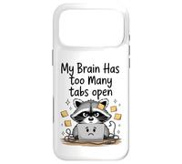 Mon Cerveau, Un Mignon Raton Laveur, a trop d'onglets Ouverts en pensant trop Coque pour iPhone 17 Pro Max