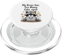 Mon Cerveau, Un Mignon Raton Laveur, a trop d'onglets Ouverts en pensant trop PopSockets PopGrip pour MagSafe