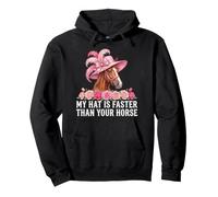 Mon Chapeau est Plus Rapide Que Votre Horse Derby Day Horse Racing Sweat à Capuche