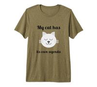 Mon Chat a Son Propre Agenda T-Shirt Haut de Gamme