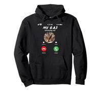 Mon Chat Appelle Funny Cats Meme Sweat à Capuche