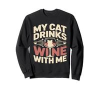 Mon Chat boit du vin avec Moi Sweatshirt