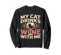 Mon Chat boit du vin avec Moi Sweatshirt