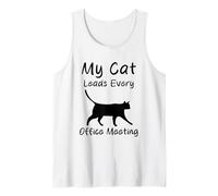 Mon Chat Dirige Chaque réunion de Bureau Funny Cats Débardeur