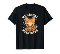 Mon Chat du Bengale médite Un Art Mignon et drôle T-Shirt