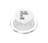 Mon Chat Écoute De La Musique Ska Texte Rétro PopSockets PopGrip pour MagSafe