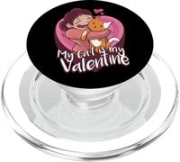 Mon Chat est ma Saint-Valentin drôle pour Femmes, Hommes PopSockets PopGrip pour MagSafe