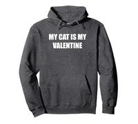 Mon Chat est ma Saint-Valentin Sweat à Capuche, Unisexe pour Adultes, Chiné Foncé, M
