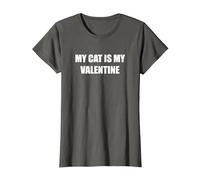 Mon Chat est ma Saint-Valentin T-Shirt, Femme, Asphalte, L
