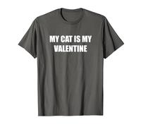 Mon Chat est ma Saint-Valentin T-Shirt, Homme, Asphalte, L