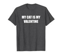 Mon Chat est ma Saint-Valentin T-Shirt, Homme, Chiné Foncé, M