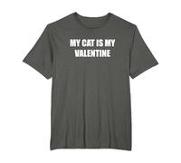 Mon Chat est ma Saint-Valentin T-Shirt, Homme Grandes Tailles, Asphalte, 3X Tall