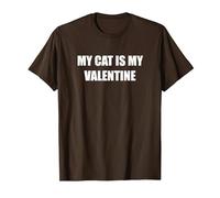 Mon Chat est ma Saint-Valentin T-Shirt, Homme, Marron, M