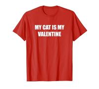 Mon Chat est ma Saint-Valentin T-Shirt, Homme, Rouge, M