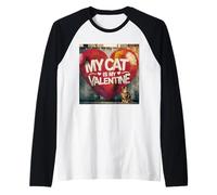 Mon Chat est ma Saint-Valentin Tabby Street Graffiti Manche Raglan