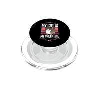Mon Chat est Mon Amour de Saint-Valentin drôle en Forme de cœur PopSockets PopGrip pour MagSafe