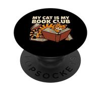 Mon Chat est Mon Club de Lecture Lecture drôle PopSockets PopGrip Adhésif