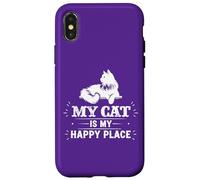 Mon Chat est Mon Lieu de Bonheur Coque pour iPhone X/XS