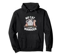 Mon Chat est Mon Manager Un Travail Amusant à la Maison Sweat à Capuche