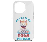 Mon Chat est Mon Partenaire de Yoga drôle Coque pour iPhone 13 Pro