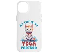 Mon Chat est Mon Partenaire de Yoga drôle Coque pour iPhone 14 Plus