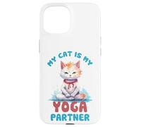 Mon Chat est Mon Partenaire de Yoga drôle Coque pour iPhone 15