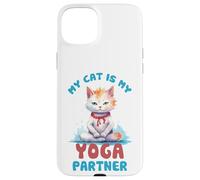 Mon Chat est Mon Partenaire de Yoga drôle Coque pour iPhone 15 Plus