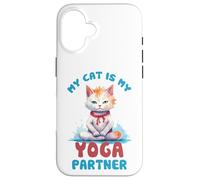 Mon Chat est Mon Partenaire de Yoga drôle Coque pour iPhone 16