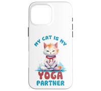 Mon Chat est Mon Partenaire de Yoga drôle Coque pour iPhone 16 Pro Max