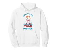 Mon Chat est Mon Partenaire de Yoga drôle Sweat à Capuche
