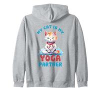 Mon Chat est Mon Partenaire de Yoga drôle Sweat à Capuche