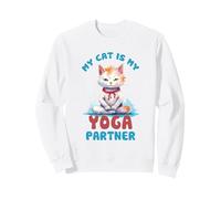 Mon Chat est Mon Partenaire de Yoga drôle Sweatshirt
